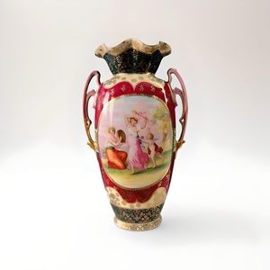 Elegant Old Vienna Style Porcelain Vase